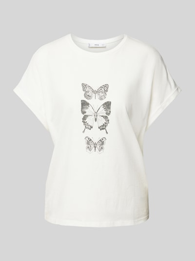 Mango T-Shirt mit Rundhalsausschnitt Modell 'ILUSTRA' Weiss 2