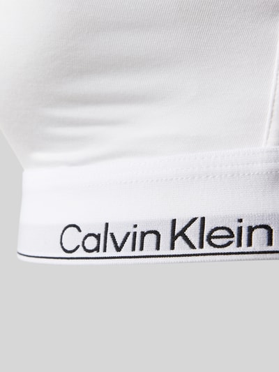 Calvin Klein Underwear Triangelbeha met logo in band en spaghettibandjes Wit - 2