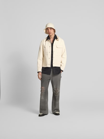 Officine Générale Cordjacke mit Brusttaschen Offwhite 1