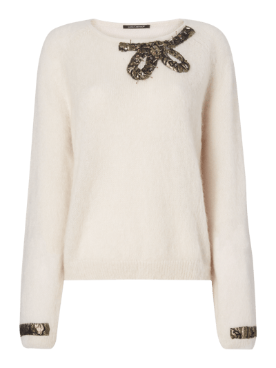 Luisa Cerano Pullover mit Besatz aus Brokat Sand 2