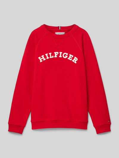 Tommy Hilfiger Teens Sweatshirt met labelstitching Rood - 1