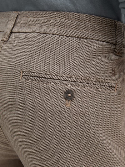 Marc O'Polo Regular Fit Schmale Hose aus Baumwoll-Mix Mittelbraun 3