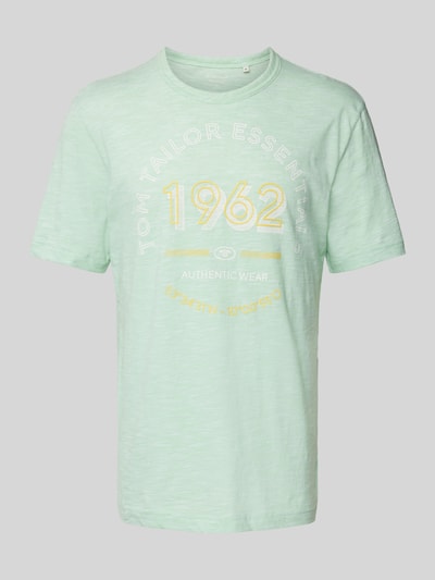 Tom Tailor T-shirt met labelprint Mintgroen - 2