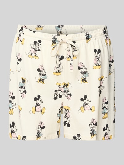 Jake*s Casual Relaxed fit korte pyjamabroek met tunnelkoord Offwhite - 1