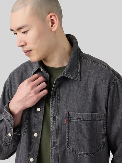 Levi's® Koszula casualowa o kroju regular fit z kieszeniami na piersi Grafitowy 3