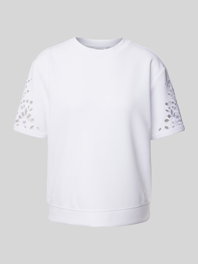 comma Casual Identity Sweatshirt mit 1/2-Arm Weiss 2