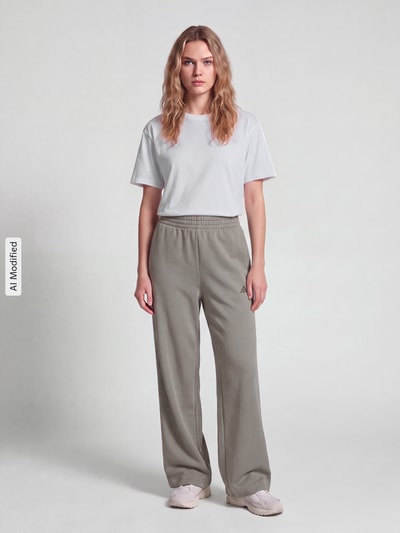 adidas Sportswear Sweathose mit Gummizug Hellgrau 1