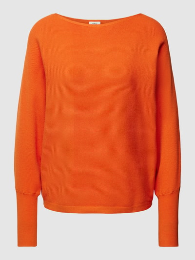 s.Oliver BLACK LABEL Gebreide pullover met boothals Oranje - 2