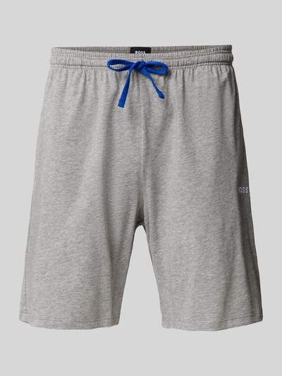 BOSS Szorty z dzianiny dresowej o kroju regular fit z tunelem model ‘Mix&Match’ Średnioszary 2