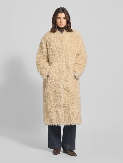 STAND STUDIO Mantel aus Kunstfell Modell 'Carolina' Ecru 4
