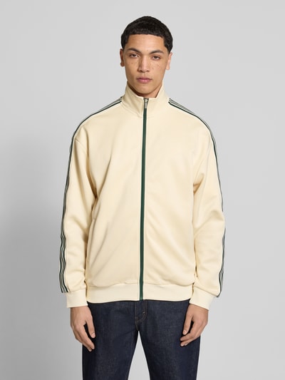 ONLY & SONS Relaxed Fit Sweatjacke mit Kontraststreifen Modell 'RIBER' Offwhite 4