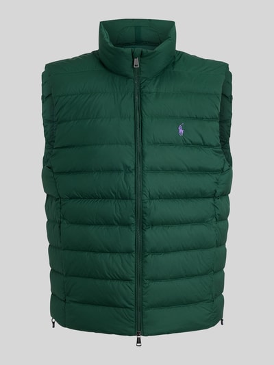 Produktfoto, Regular fit bodywarmer met gestikt logo van Polo Ralph Lauren in donkergroen, Heren bodywarmer