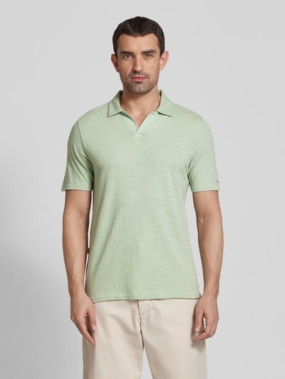 Colours & Sons Slim fit poloshirt met reverskraag Turquoise - 4