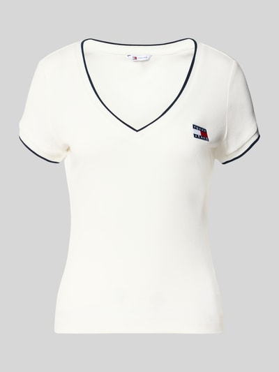 Tommy Jeans Slim fit T-shirt van katoenmix Wit - 2