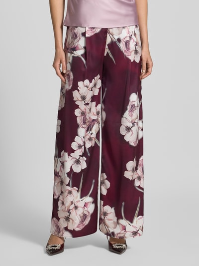 Rinascimento Stoffhose mit Nahtreißverschluss Bordeaux 4