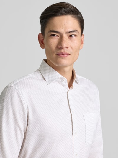 SEIDENSTICKER REGULAR FIT Regular fit zakelijk overhemd van katoen met kentkraag Zand - 3