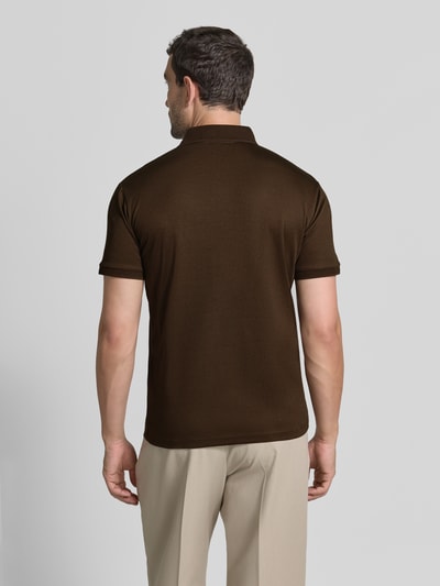 Selected Homme Regular Fit Poloshirt aus Baumwoll-Mix Modell 'FAVE' Schoko 5