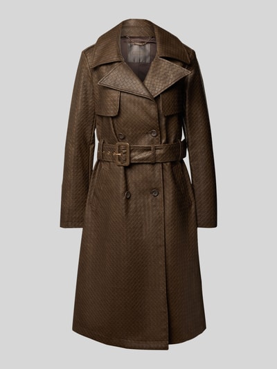 Guess Trencz z paskiem w talii model ‘CARMEN’ Ciemnobrązowy 2