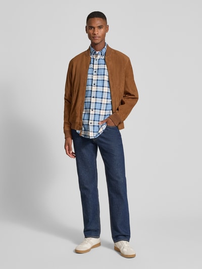 OLYMP Level Five Regular fit vrijetijdsoverhemd met button-downkraag Lichtblauw - 1