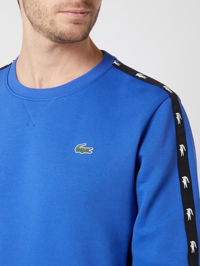 Lacoste Sweatshirt met ronde hals en logostrepen Koningsblauw - 3