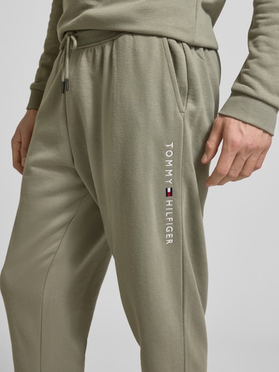 Tommy Hilfiger Regular fit sweatbroek van katoenmix Kaki - 3