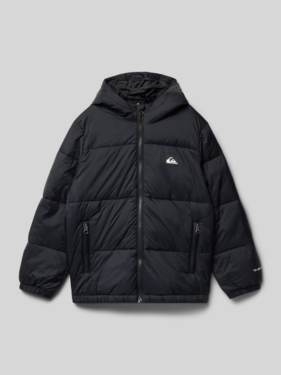Quiksilver Regular fit gewatteerd jack met logo-applicatie, model 'Cold Days' Zwart - 1