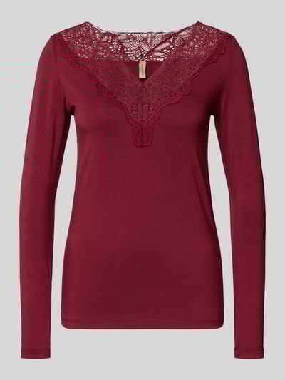 Soyaconcept Regular fit shirt met lange mouwen van lyocellmix, model 'Marica' Bordeaux - 2