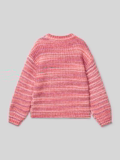 s.Oliver RED LABEL Relaxed fit gebreide pullover met extra brede schouders Lichtrood - 3