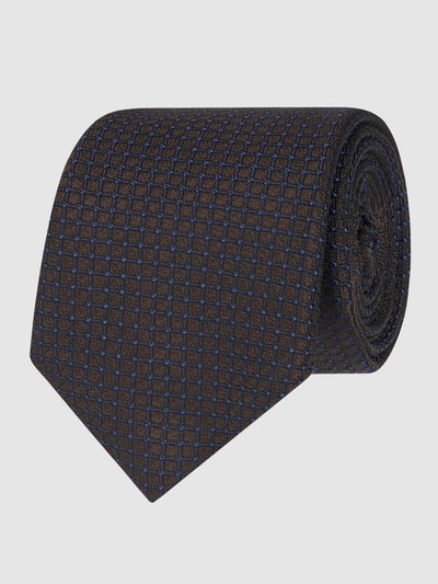 altea Krawatte aus Seide-Baumwoll-Mix Modell 'Ticino' (7,5 cm)  Marine 1