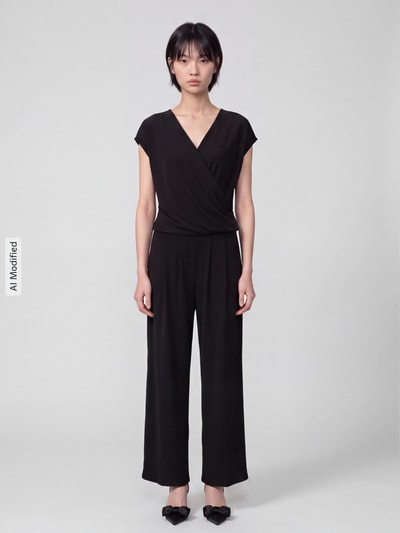 ROBE LÉGÈRE Regular fit jumpsuit met zij-steekzakken model 's.NOS' Zwart - 4