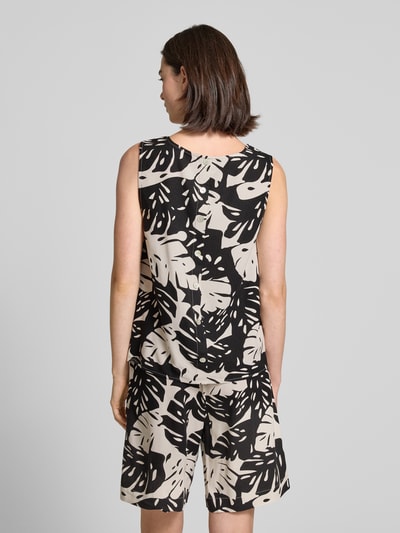 FREE/QUENT Loose Fit Blusentop aus Viskose-Leinen-Mix Modell 'LAVISCO' Black 5