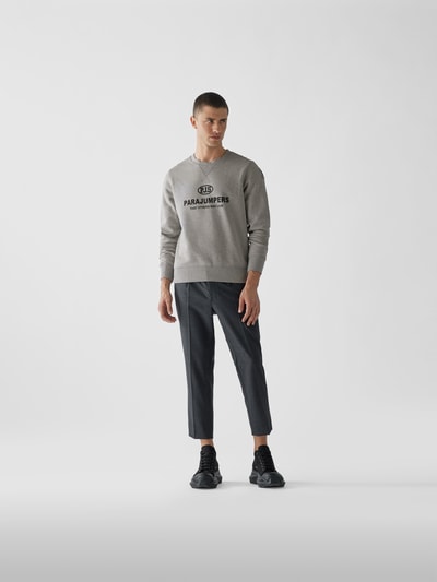 Parajumpers Sweatshirt mit Label-Print Mittelgrau meliert 1