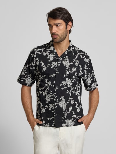 JAKE*S STUDIO MEN Freizeithemd mit Reverskragen Black 4