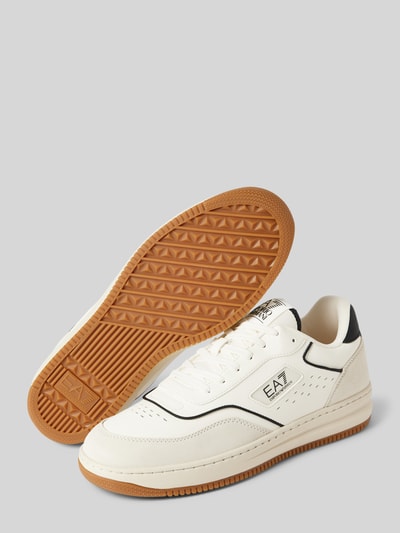 EA7 Emporio Armani Sneakers met labeldetail, model 'RETRO' Wit - 4