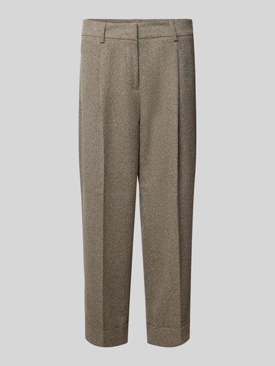 Christian Berg Woman Selection Hose mit Bügelfalten und Eingrifftaschen Beige Melange 1