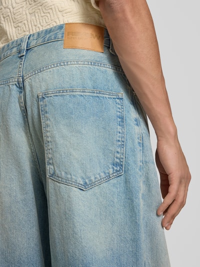 REVIEW Super Baggy Fit Jeans aus reiner Baumwolle im Destroyed-Look Hellblau 3