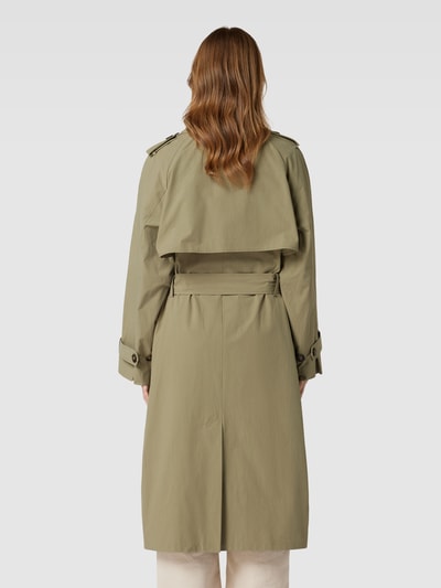 Jake*s Casual Oversized trenchcoat met reverskraag Rietgroen - 5