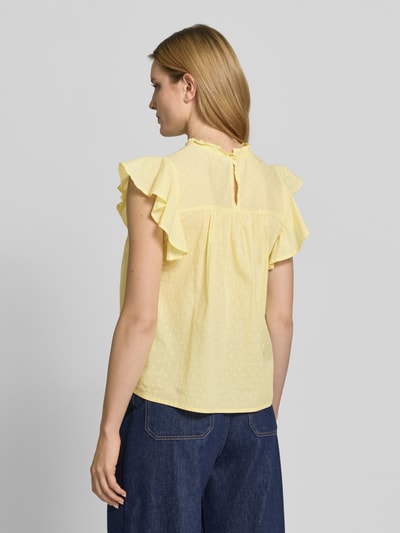 VERO MODA Regular Fit Blusentop aus reiner Baumwolle Modell 'TRINE' GELB 5