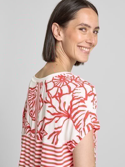 Oui Bluzka o kroju regular fit z dekoltem w serek Biały 3