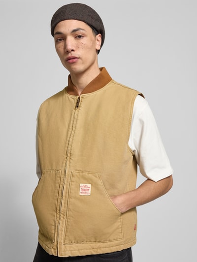 Levi's® Relaxed Fit Weste aus reiner Baumwolle Modell 'SANSOME' Beige 3