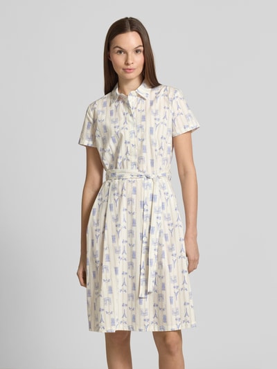 Christian Berg Woman Selection Knielanges Kleid mit Bindegürtel Sand 4