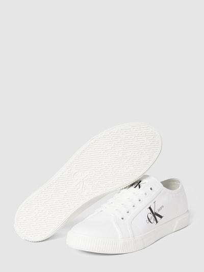 Calvin Klein Jeans Sneakers met labelprint, model 'VULCANIZED' Wit - 4