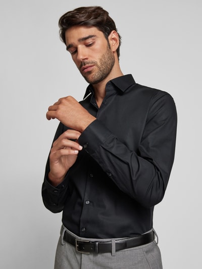 Jake*s Slim Fit Business-Hemd mit Kentkragen Black 3