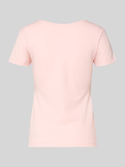 Produktfoto, Zestaw 2 szt. damskich t-shirtów model 'Körpernahes T-Shirt 2er-Set Aus Baumwoll-Mix Modell TWIN T-SHIRT RN' od HUGO, efekt: jednolity kolor, dopasowany krój, krótki rękaw, dekolt w łódkę, z napisem z logo, mieszanka bawełny ze stretchem.