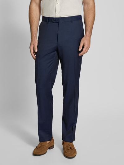 Carl Gross Slim Fit Anzughose mit Bügelfalten Modell 'SILVIO' Blau 4