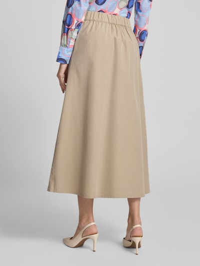 Christian Berg Woman Midirock mit Eingrifftaschen Beige 5