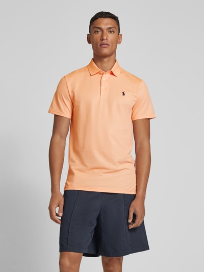 Polo Ralph Lauren Tailored fit poloshirt met labelstitching Oranje - 4
