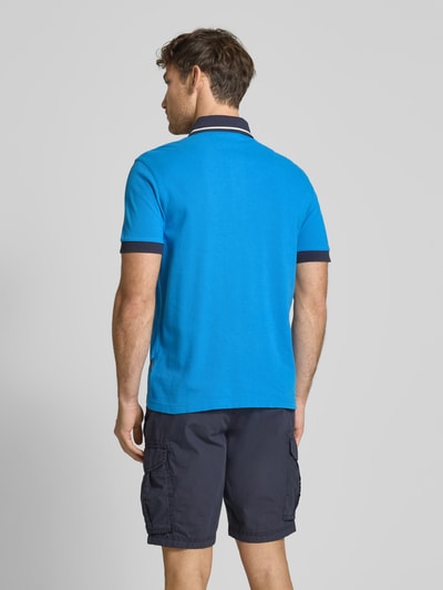 Napapijri Slim fit poloshirt met labelprint Koningsblauw - 5
