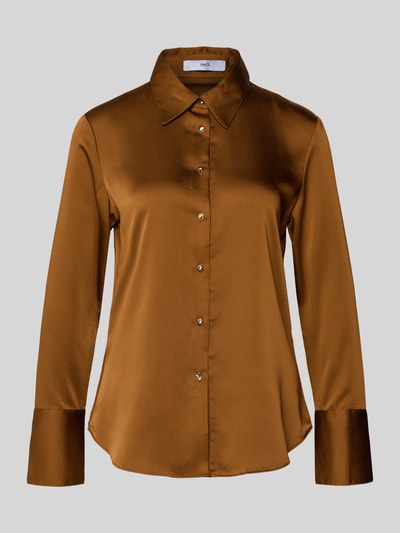 Mango Regular Fit Hemdbluse mit Umlegekragen Modell 'Ideale' Camel 2