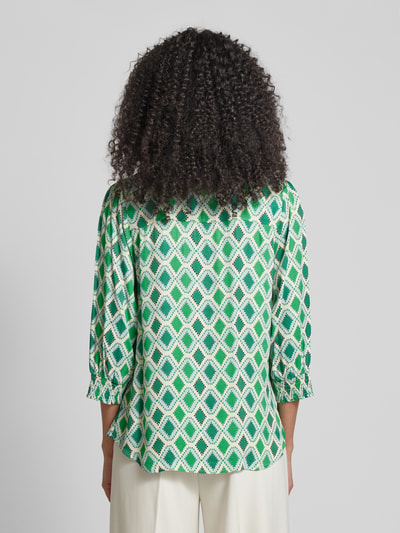 More & More Blouse met V-hals Lichtgroen - 5